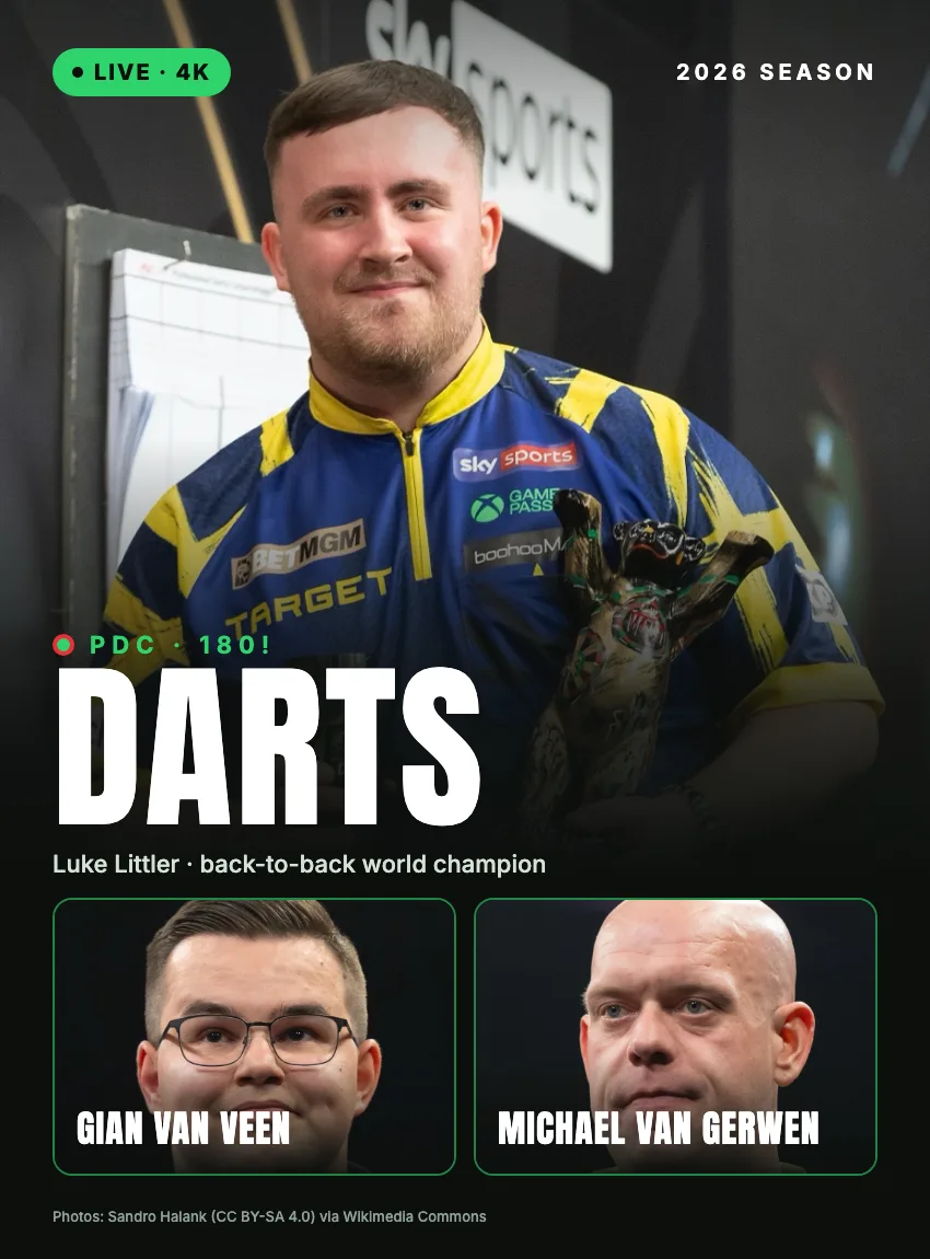Darts live: Littler, Van Veen en Van Gerwen