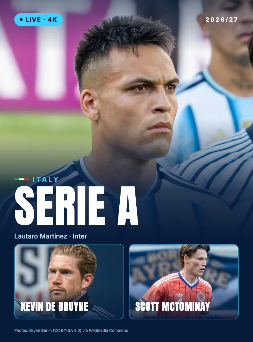 Serie A 2026/27 live: Lautaro, De Bruyne en McTominay